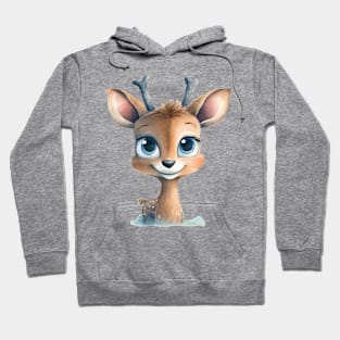 Deer Watercolor Hoodie